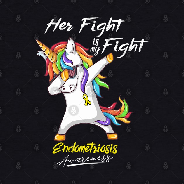 Her Fight is my Fight Endometriosis Fighter Support Endometriosis Warrior Gifts by ThePassion99